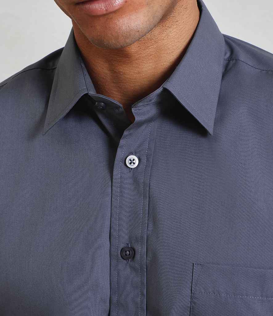 Premier Premier Short Sleeve Poplin Shirt Steel