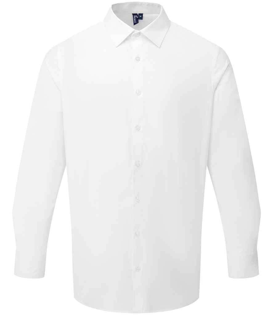 Premier Recyclight® Long Sleeve Poplin Shirt in White