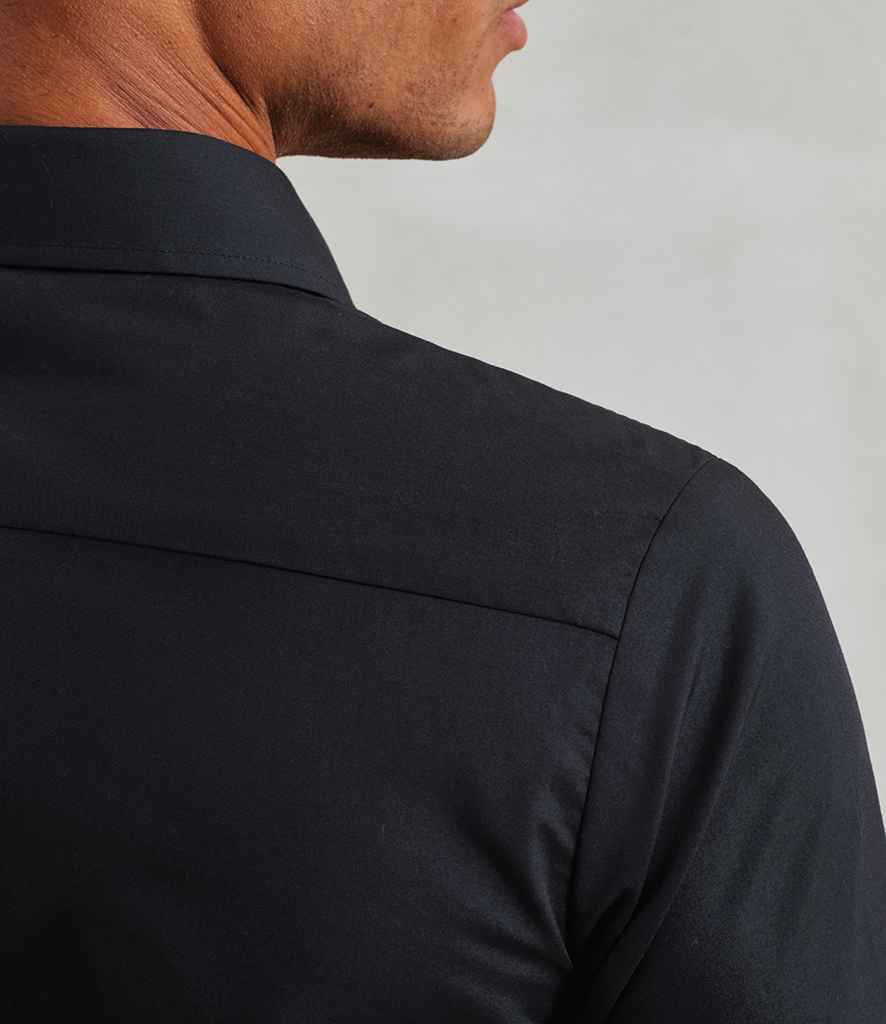 Premier Premier Long Sleeve Fitted Poplin Shirt Black