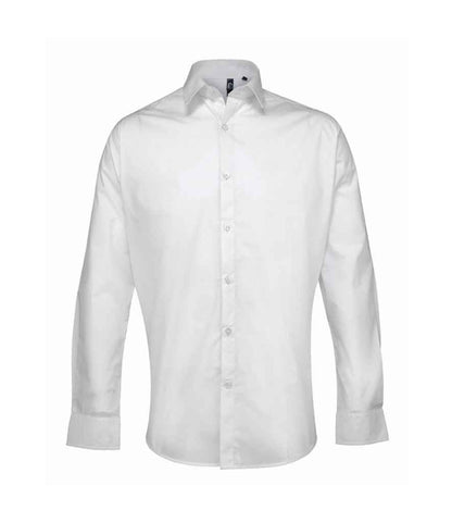 Premier Supreme Long Sleeve Poplin Shirt in White