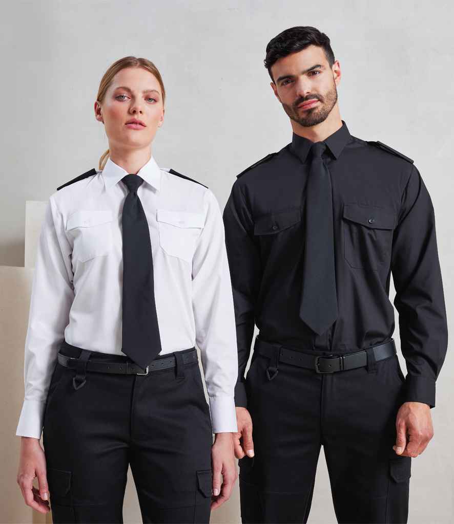 Premier Premier Long Sleeve Pilot Shirt White