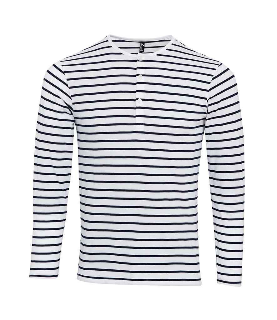 Premier Premier Long John Roll Sleeve T-Shirt White/Navy