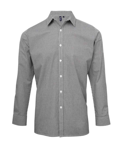 Premier Premier Gingham Long Sleeve Shirt Black/White
