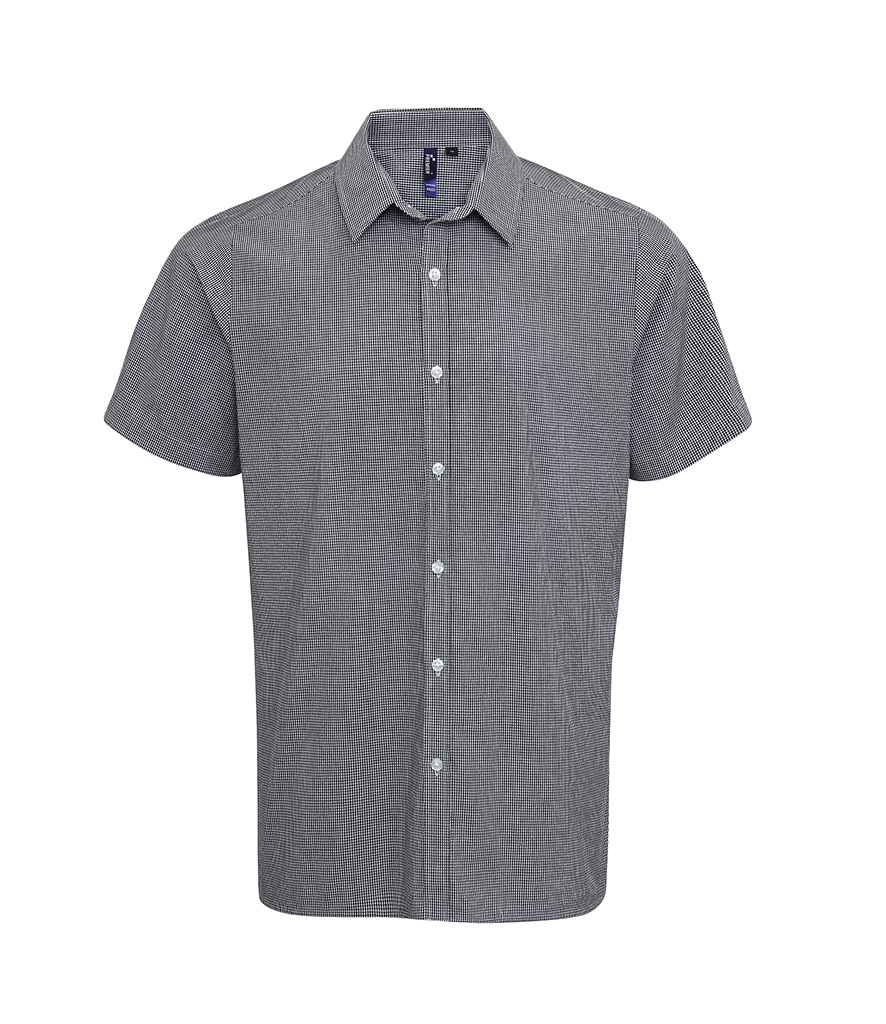 Premier Premier Gingham Short Sleeve Shirt Black/White