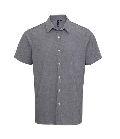 Premier Premier Gingham Short Sleeve Shirt Black/White
