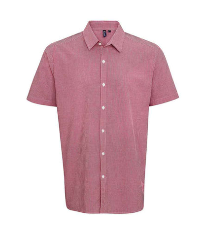 Premier Premier Gingham Short Sleeve Shirt Red/White
