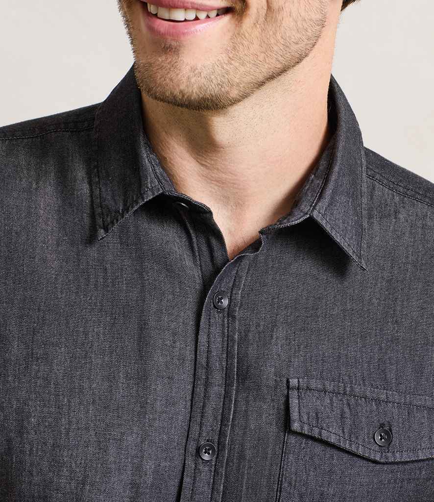 Premier Premier Jeans Stitch Denim Shirt Black Denim
