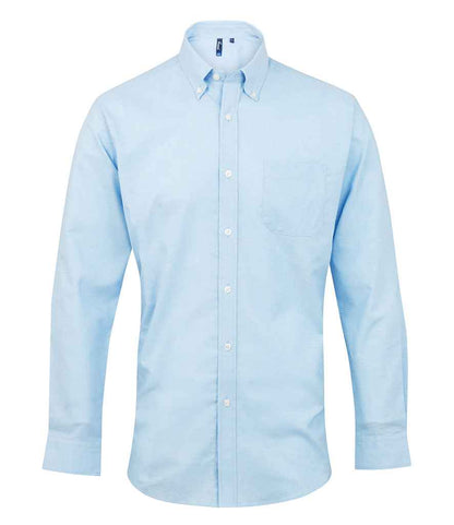 Premier Premier Signature Long Sleeve Oxford Shirt Light Blue