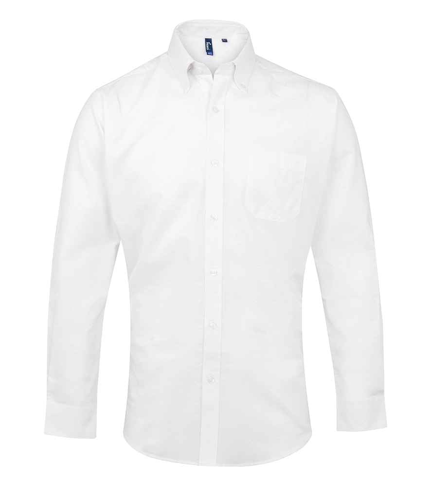Premier Signature Long Sleeve Oxford Shirt in White
