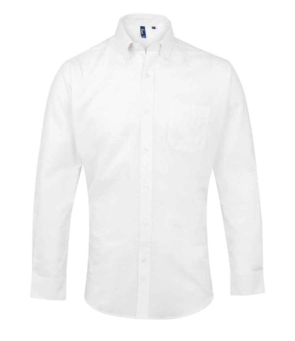 Premier Signature Long Sleeve Oxford Shirt in White
