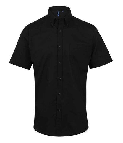 Premier Signature Short Sleeve Oxford Shirt in Black