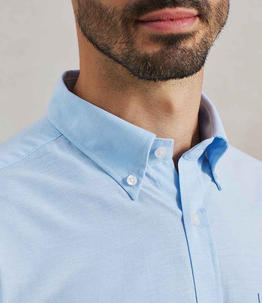 Premier Premier Signature Short Sleeve Oxford Shirt Light Blue
