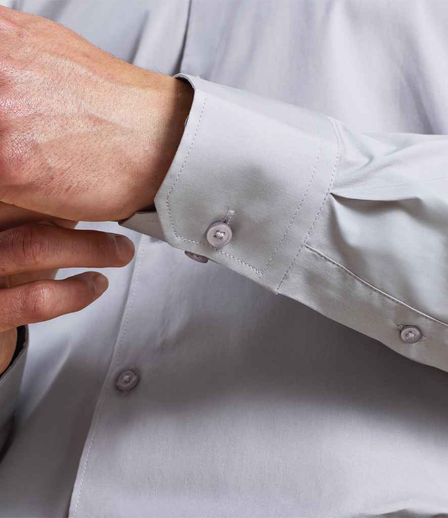 Premier Long Sleeve Stretch Fit Poplin Shirt - model image