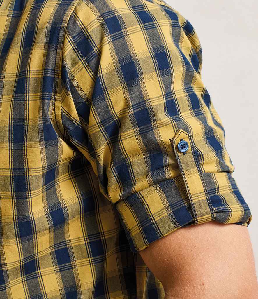 Premier Premier Mulligan Check Long Sleeve Shirt Camel/Navy
