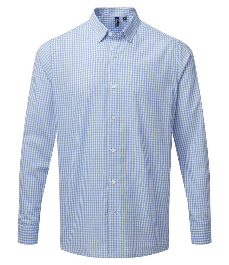 Premier Premier Maxton Check Long Sleeve Shirt Light Blue/White