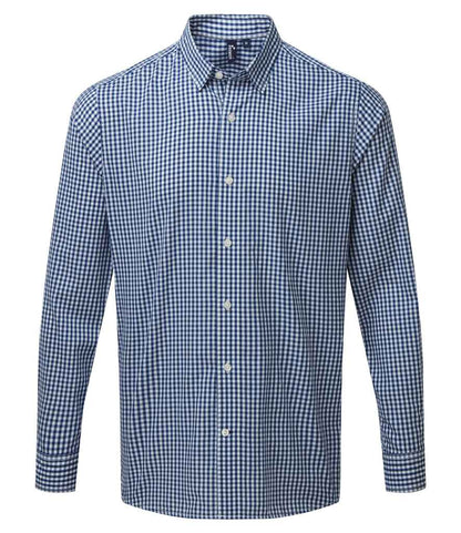 Premier Premier Maxton Check Long Sleeve Shirt Navy/White