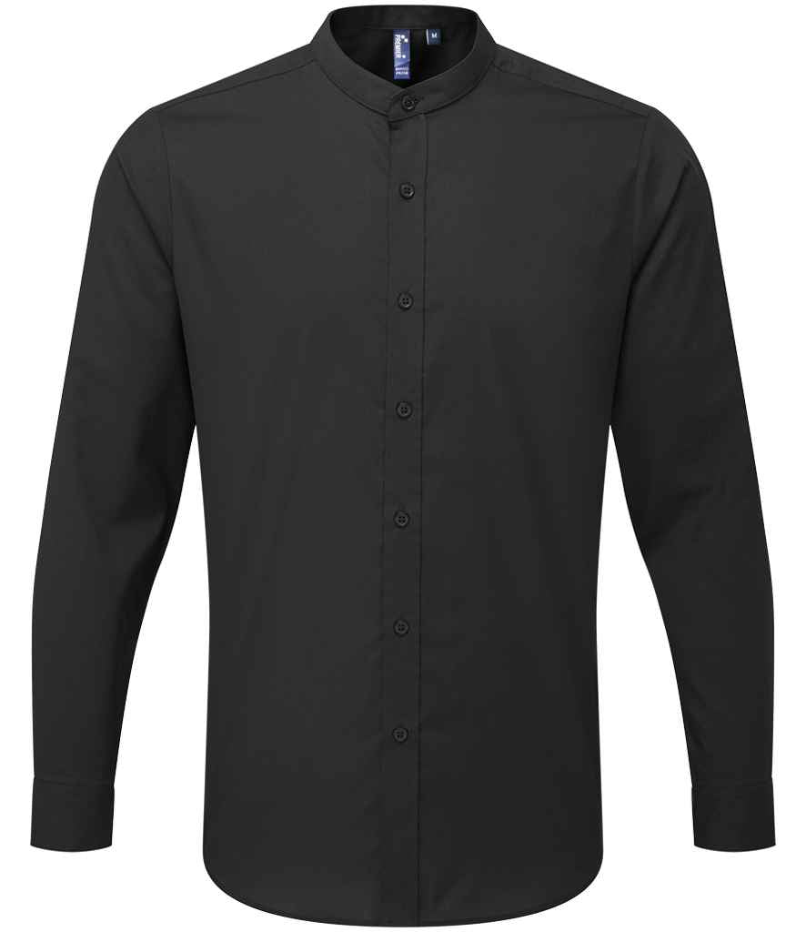 Premier Premier Long Sleeve Grandad Shirt Black