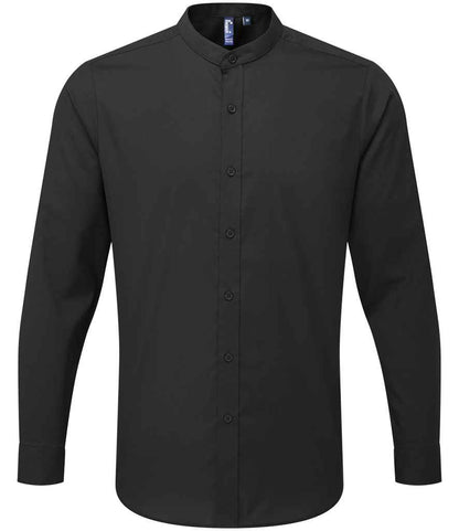 Premier Premier Long Sleeve Grandad Shirt Black