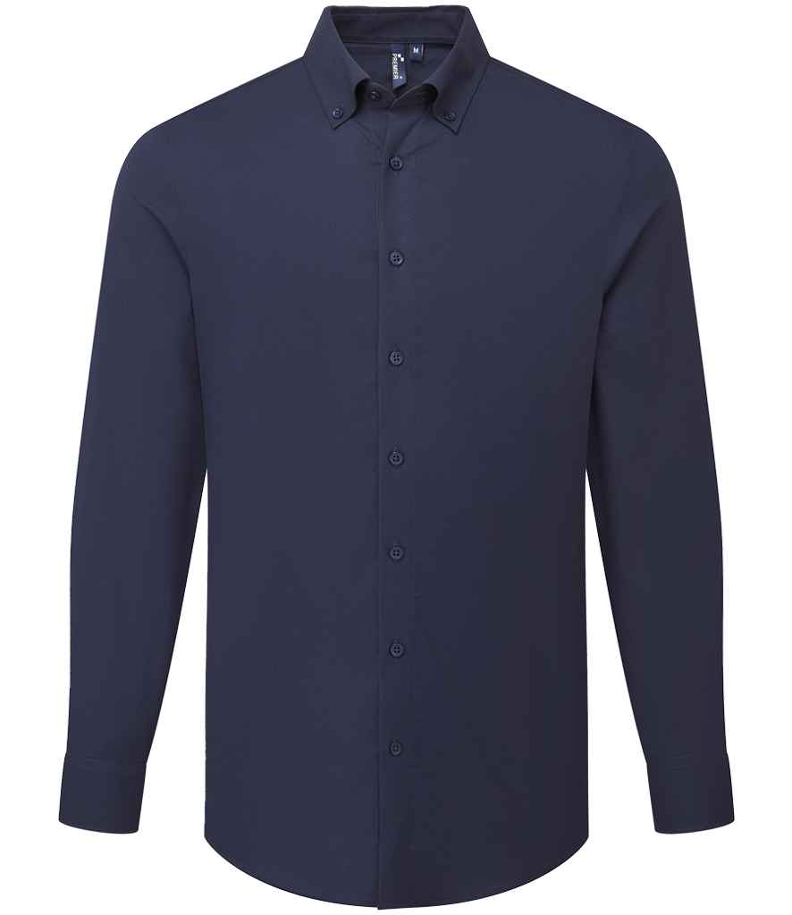 Premier Premier Supreme Long Sleeve Oxford Shirt Navy