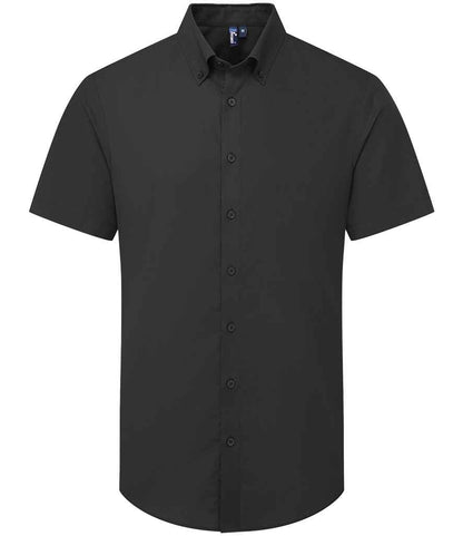 Premier Supreme Short Sleeve Oxford Shirt in Black
