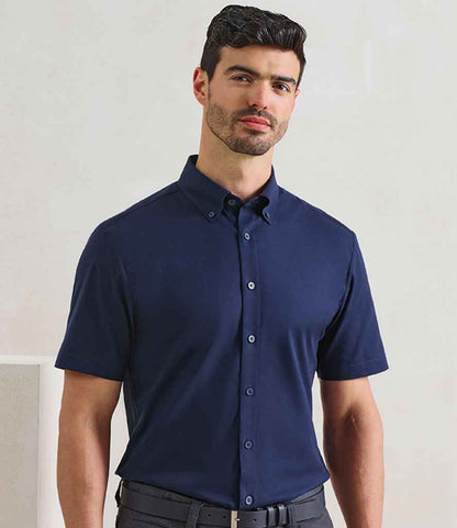 Premier Premier Supreme Short Sleeve Oxford Shirt Navy