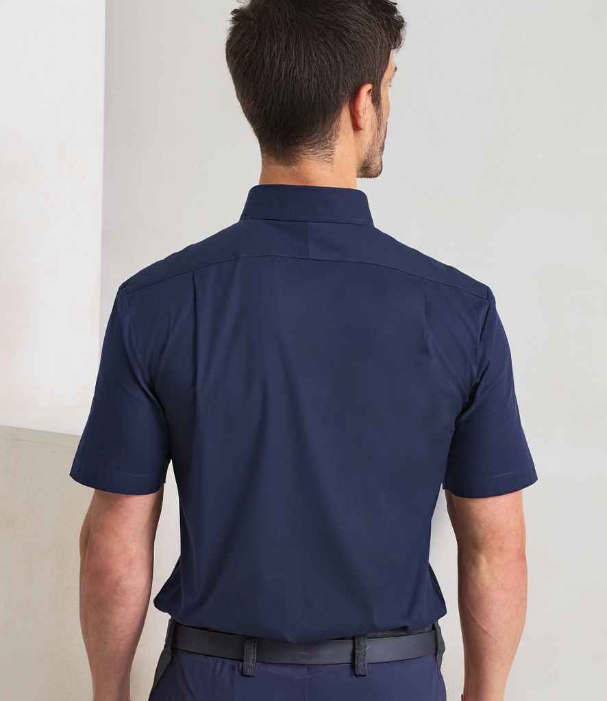 Premier Premier Supreme Short Sleeve Oxford Shirt Navy