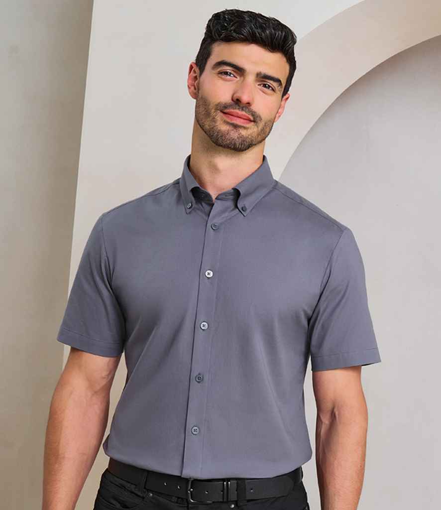 Premier Premier Supreme Short Sleeve Oxford Shirt Steel