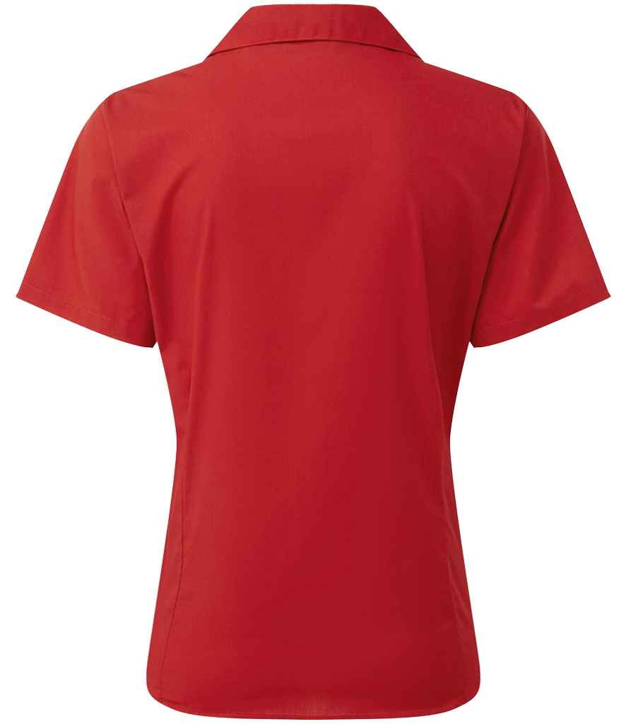 Premier Ladies Short Sleeve Poplin Blouse