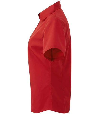 Premier Ladies Short Sleeve Poplin Blouse
