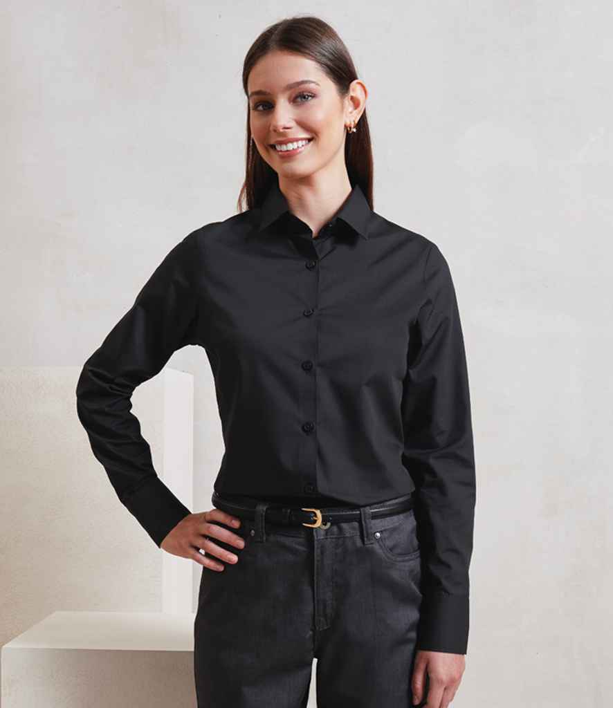 Premier Premier Ladies Recyclight® Long Sleeve Poplin Shirt