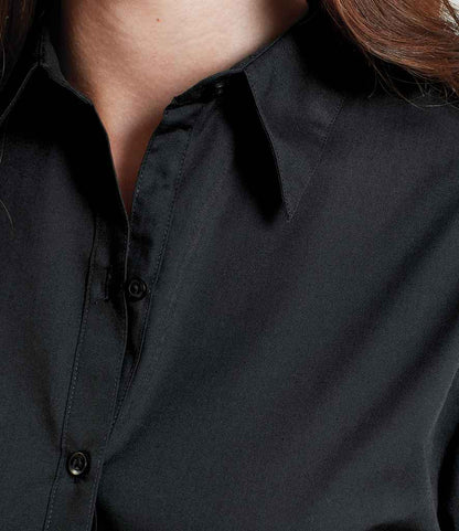 Premier Ladies 3/4 Sleeve Poplin Blouse - model image