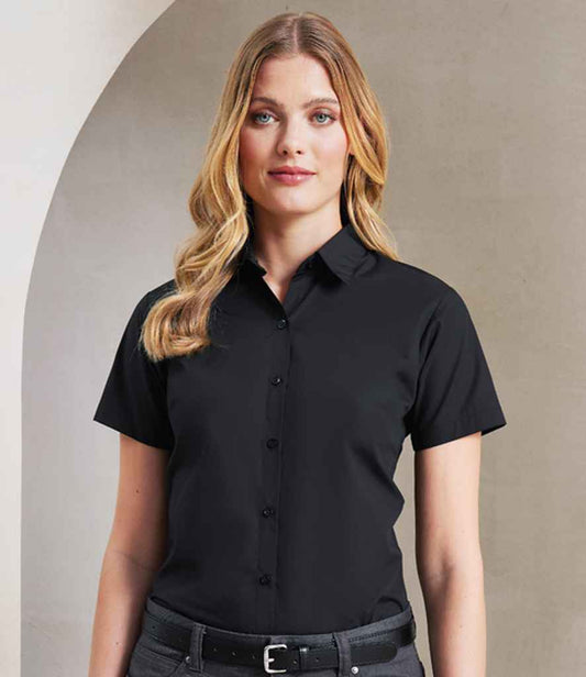 Premier Premier Ladies Supreme Short Sleeve Poplin Shirt