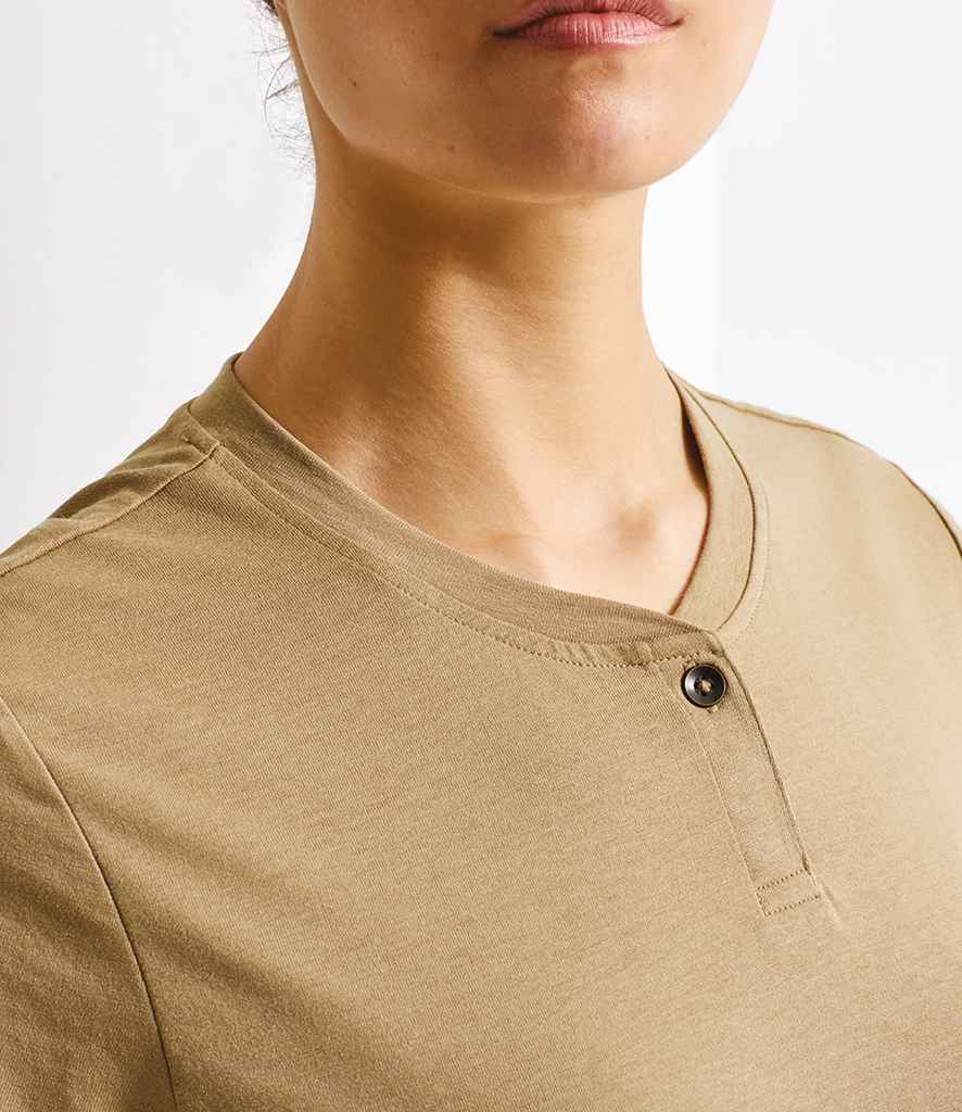 Premier Premier Ladies Cotton Rich Comis T-Shirt Khaki