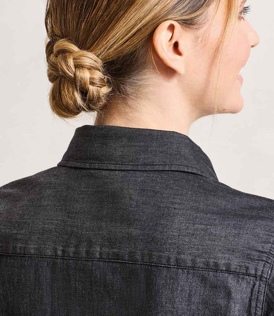 Premier Ladies Jeans Stitch Denim Shirt - model image
