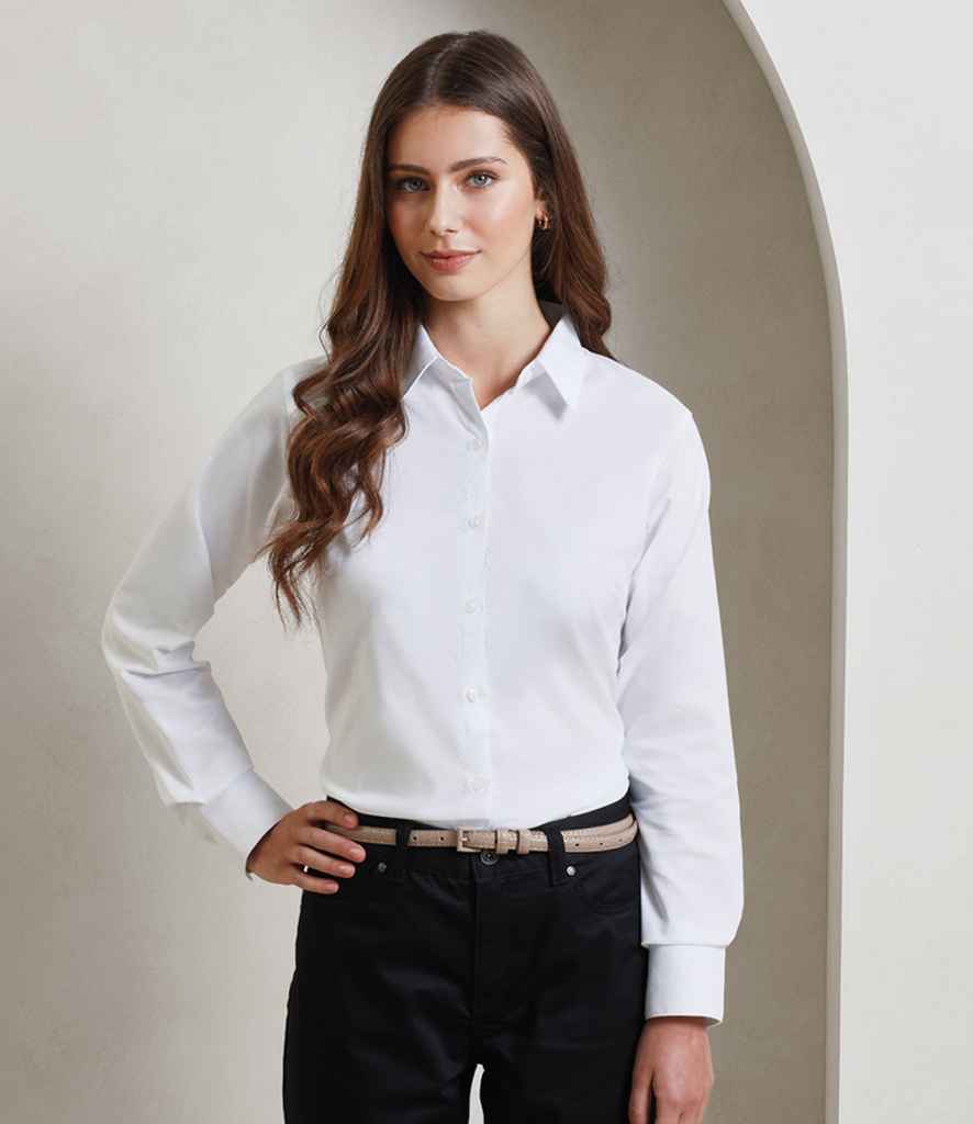 Premier Premier Ladies Signature Long Sleeve Oxford Shirt