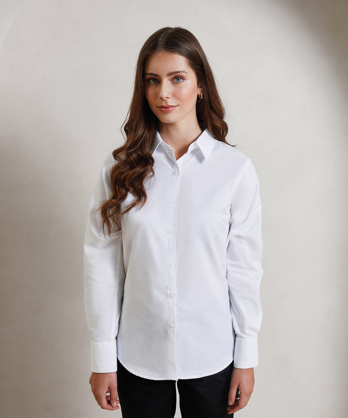 Premier Women's signature Oxford long sleeve shirt Black