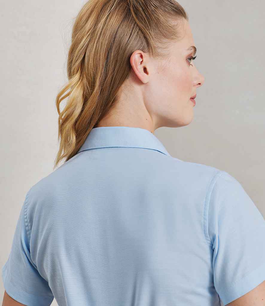 Premier Ladies Signature Short Sleeve Oxford Shirt - model image