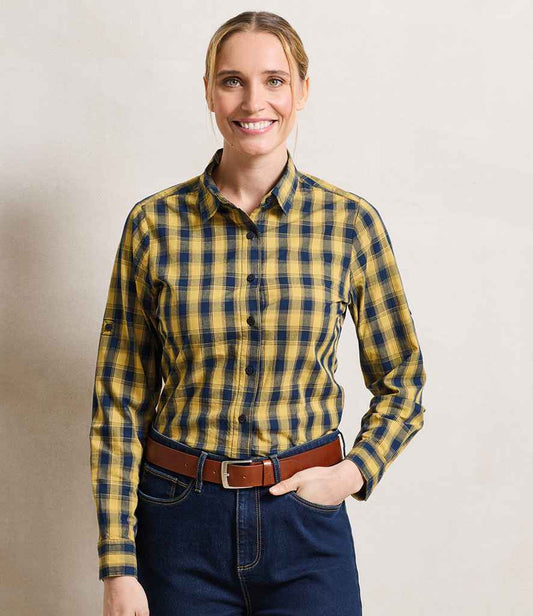 Premier Premier Ladies Mulligan Check Long Sleeve Shirt