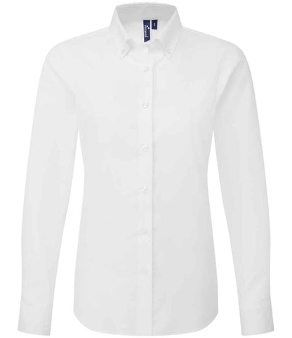 Premier Premier Ladies Supreme Long Sleeve Oxford Shirt White