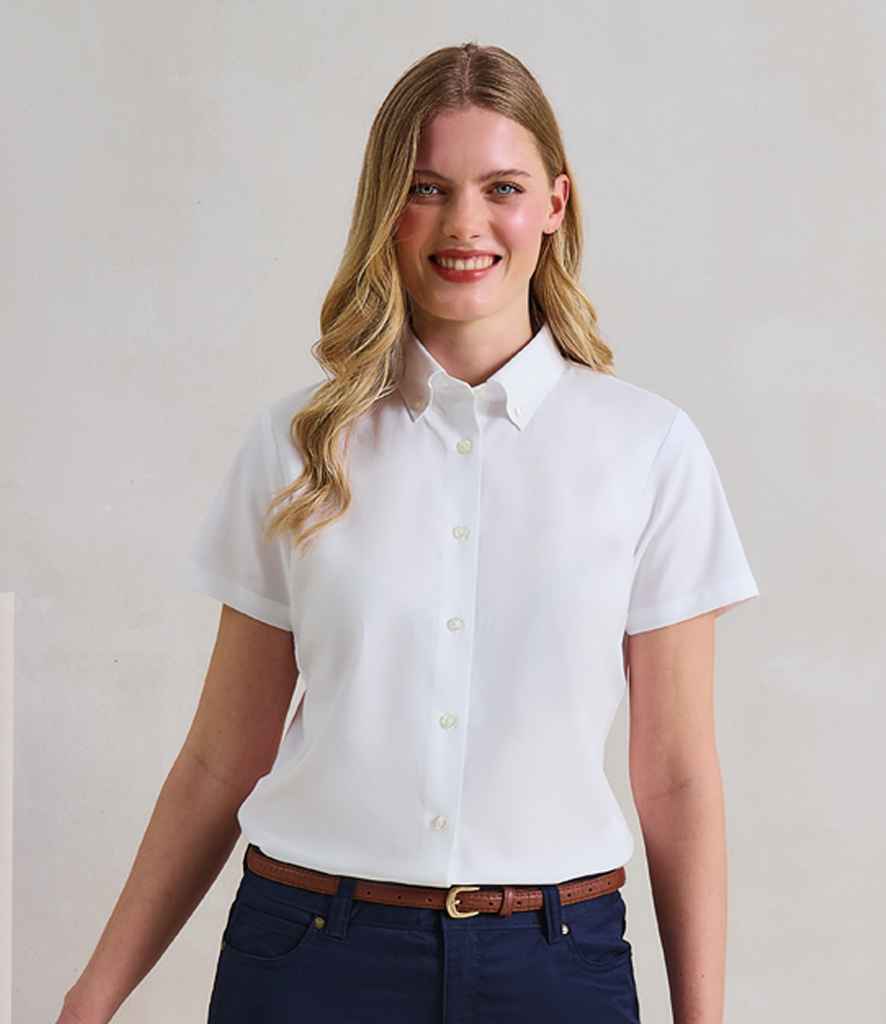 Premier Premier Ladies Supreme Short Sleeve Oxford Shirt White