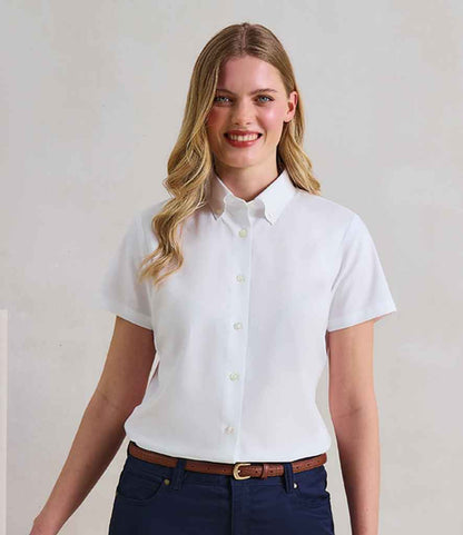 Premier Premier Ladies Supreme Short Sleeve Oxford Shirt White