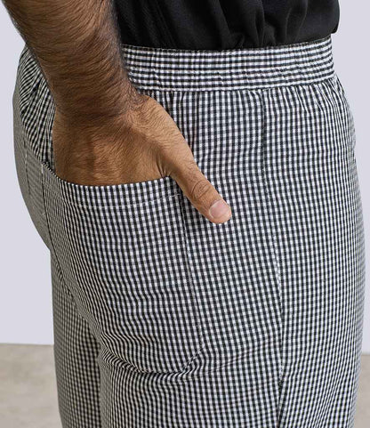 Premier Pull On Chef's Check Trousers - model image