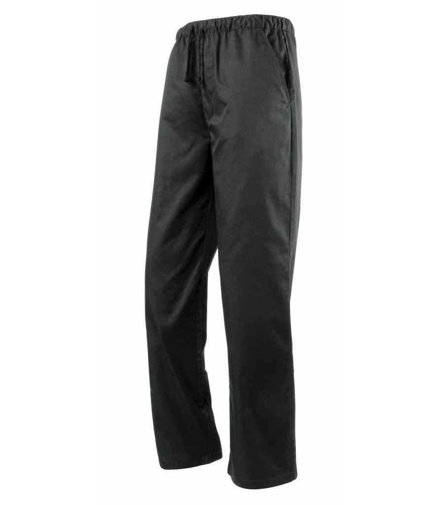Premier Essential Chef's Trousers in Black