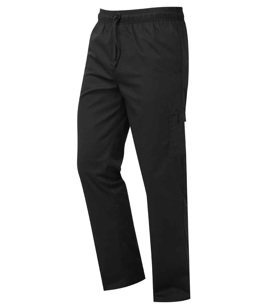 Premier Essential Chef's Cargo Trousers in Black