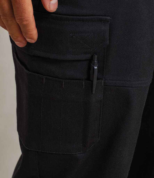 Premier Unisex Stretchchecker Work Cargo Trousers - model image