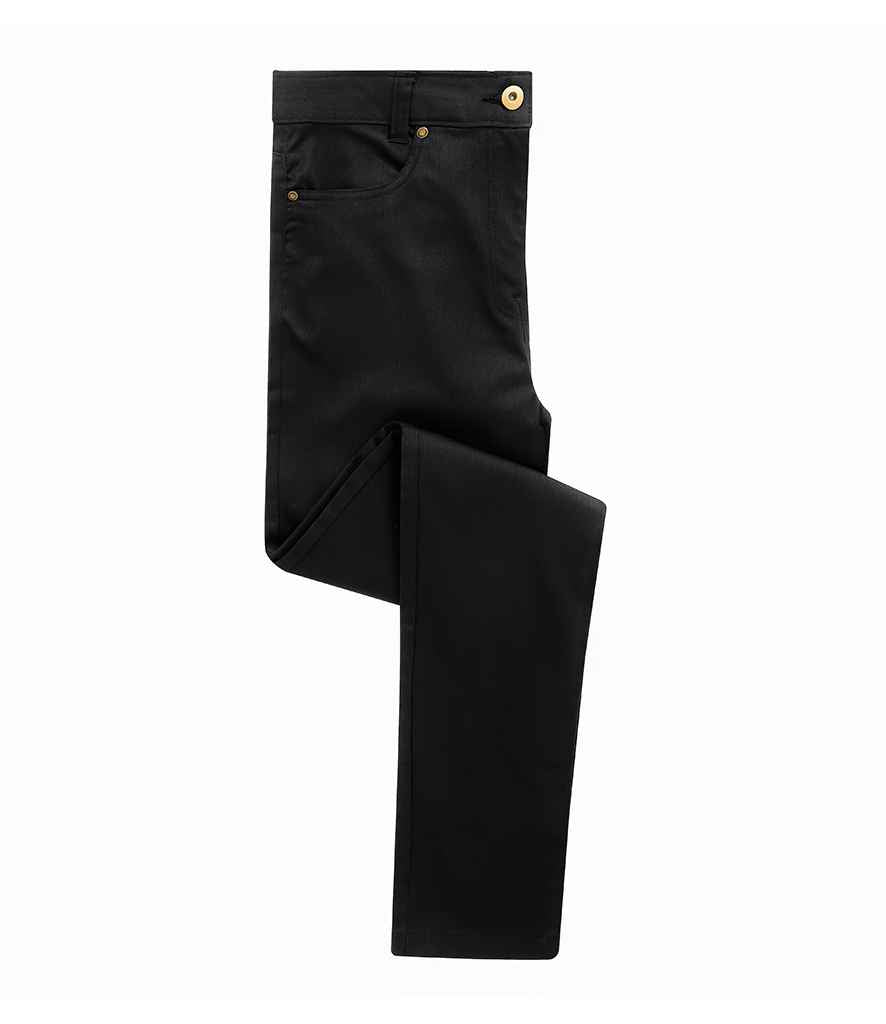 Premier Ladies Performance Chino Jeans in Black