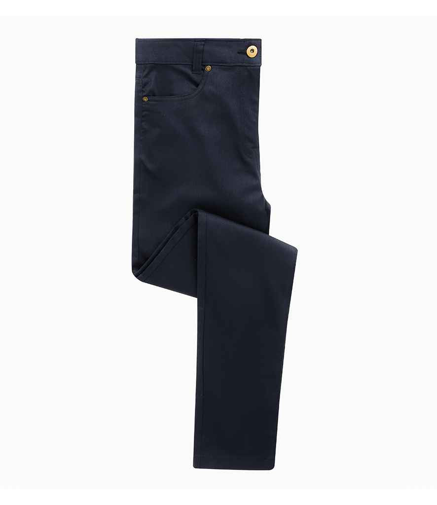 Premier Ladies Performance Chino Jeans in Navy