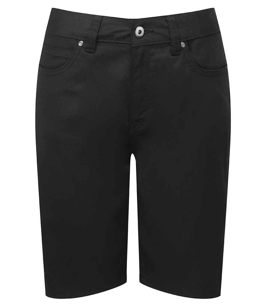 Premier Ladies Performance Chino Shorts in Black