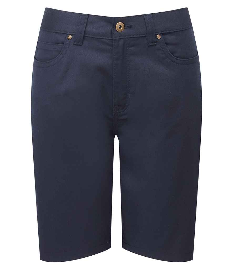 Premier Ladies Performance Chino Shorts in Navy