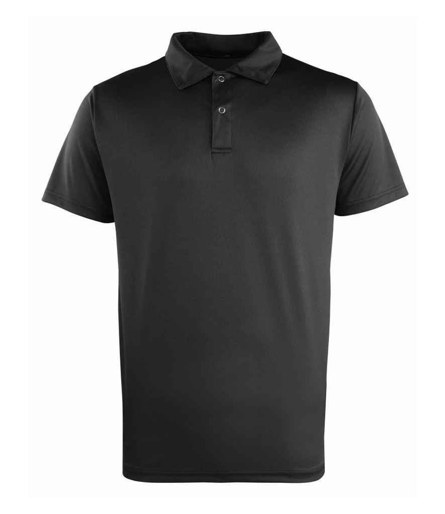 Premier Coolchecker® Stud Piqué Polo Shirt in Black